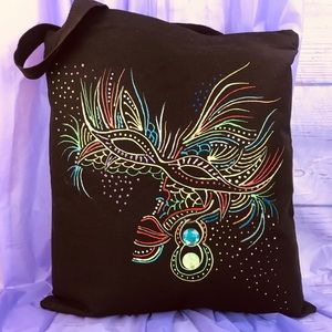 Hand painted tote bag